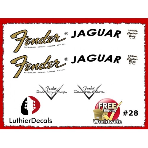Fender Jaguar Guitar Decal #28